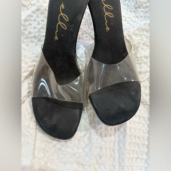 Women’s dancing heels Black Heels with Clear - Picture 3 of 8